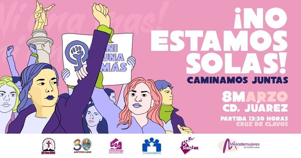 8 De Marzo 2020 Marcha Feminista Ciudad Juarez Chihuahua Efekto TV